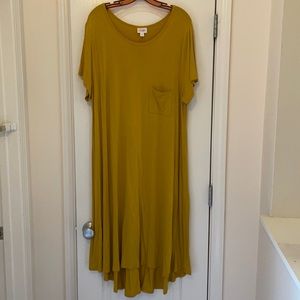LulaRoe Carly 3x dress in yellow (mustard)